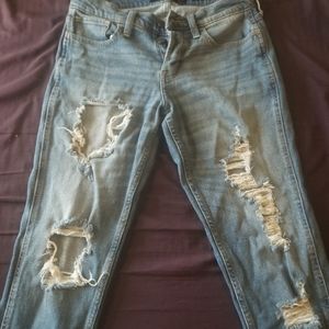 Hollister low rise boyfriend crop jeans